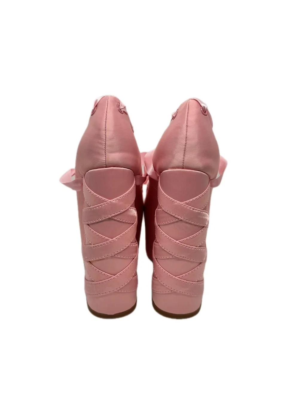 Limited Edition Finesse Porsha Pink Satin Ballet Platform Heels/SizeVarious/NWB.